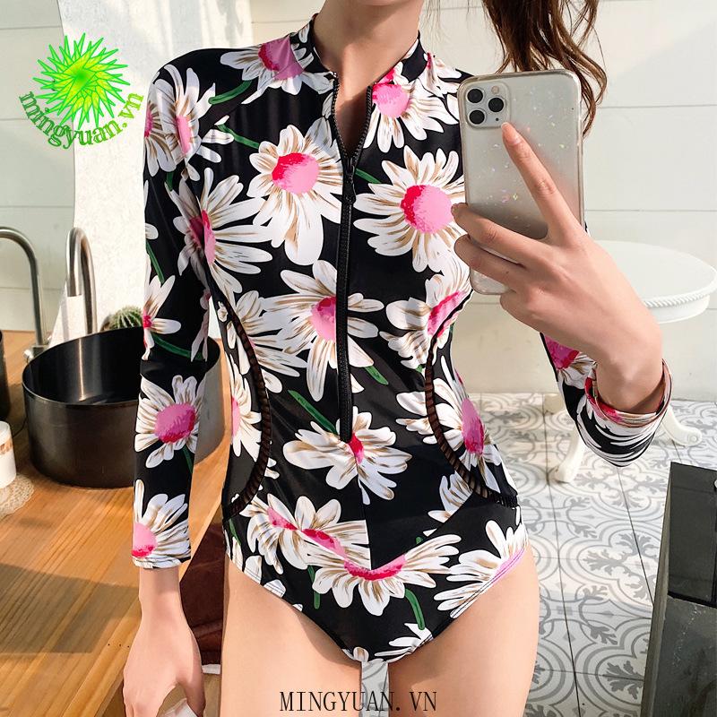 Bộ Đồ Bơi Liền Thân In Họa Tiết Thời Trang Cho Nữ