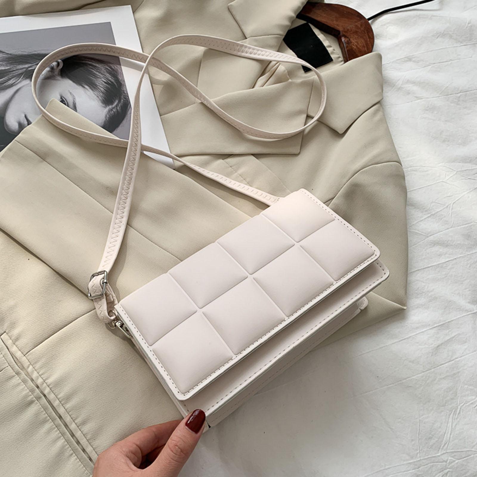 Women’s Satchel Top Handle Tote Single -Shoulder Bag Purse Soft Leather Crossbody Designer Handbag Big Capacity Checkered Bags