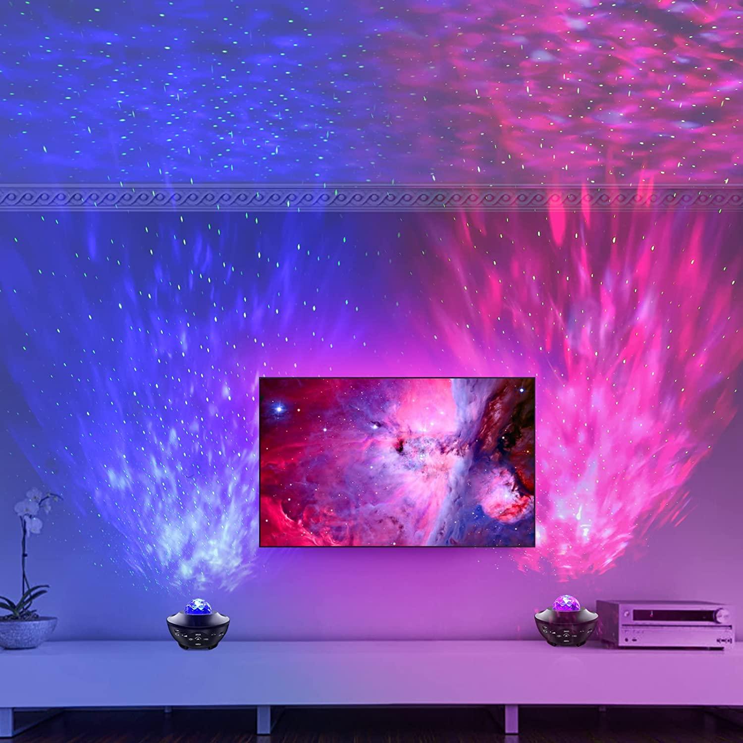 Star Projector Galaxy Night Light Projector, with Remote Control&Music Speaker, Voice Control&Timer, Starry Light Projector for Baby Kids Adults Bedroom/Decoration/Birthday/Party