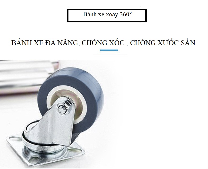 Chân Máy Giặt, Tủ Lạnh Có Bánh Xe Chống Rung Lắc Kích Thước 42 - 66cm