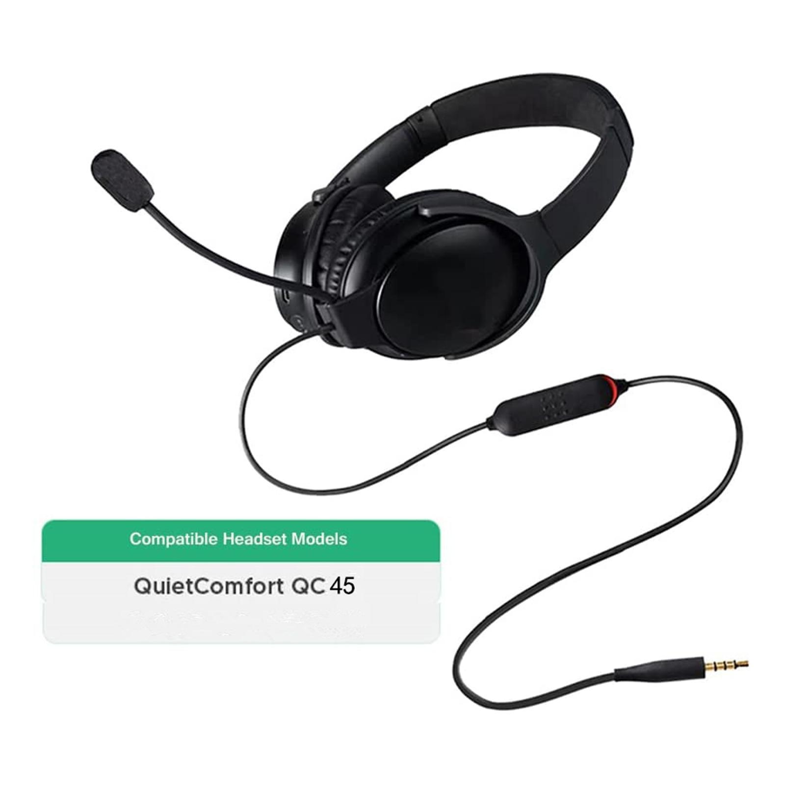 Microphone Cable 2.5mm 3.5mm Jack for QC45 Headphones Accessories