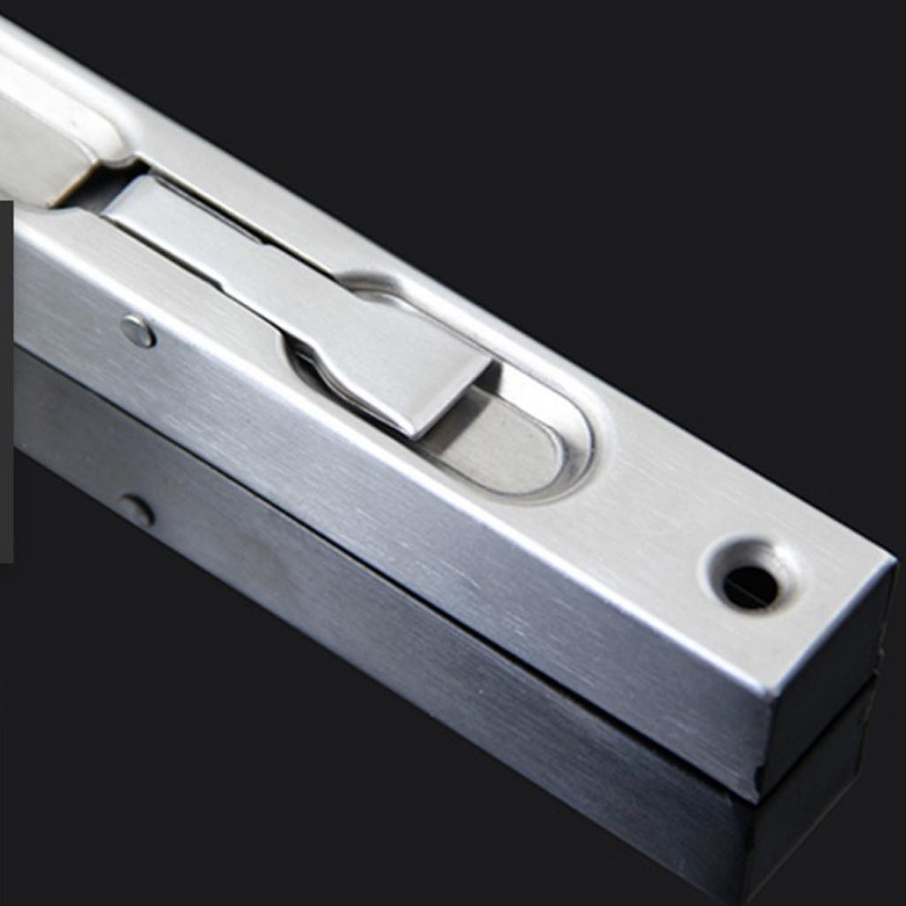 Stainless Steel Gate Door Spring Flush Latch Bolt Sliding Lock Latch with Screws