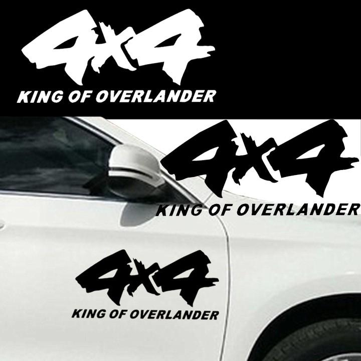 Tem Decal Dán 4 X 4 KING OF OVERLANDER Trang Trí Xe