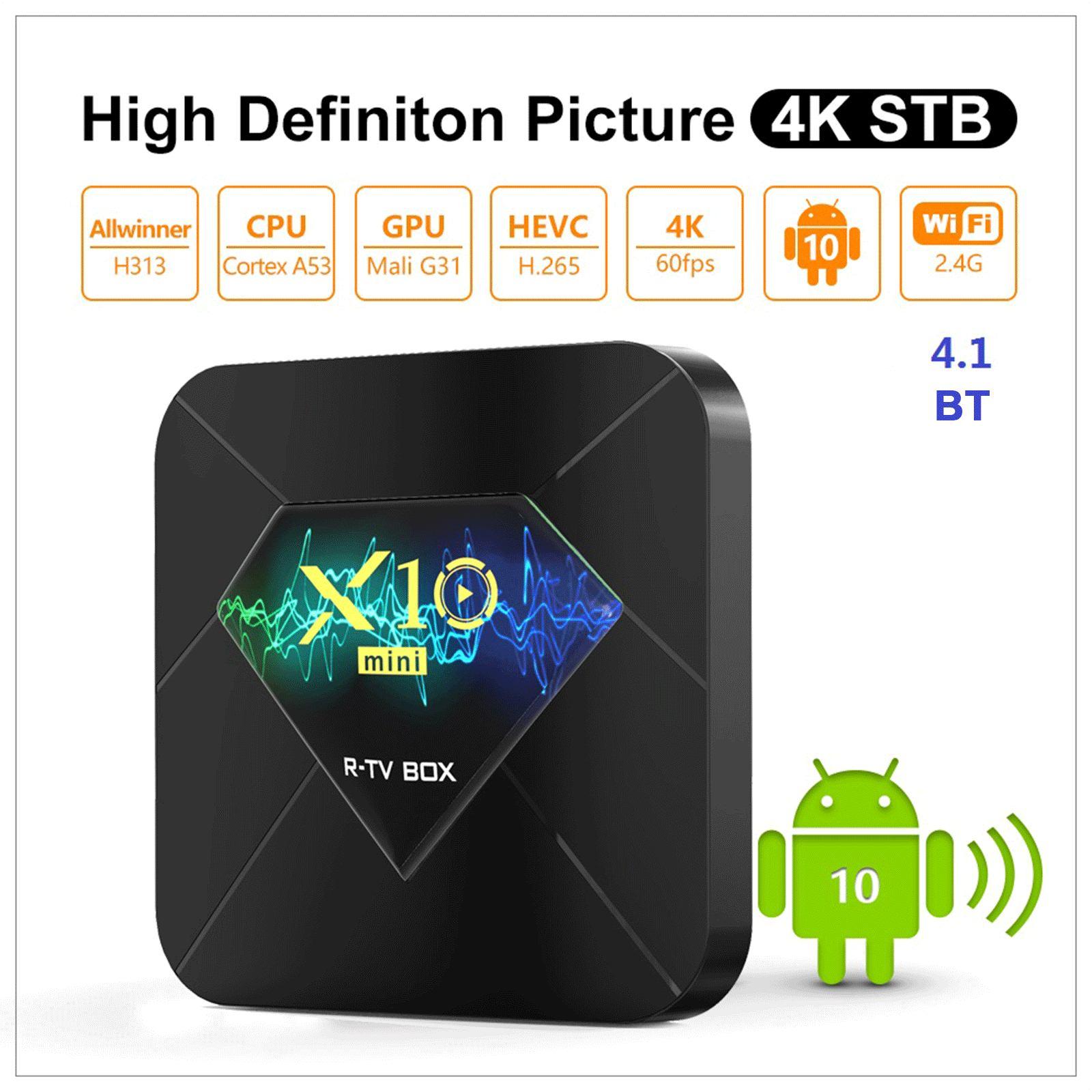 Hộp TV Thông Minh X10mini H313 Quad Core 1 / 2GB RAM 8G / 16G ROM Dual Media Player 2.4G WIFI
