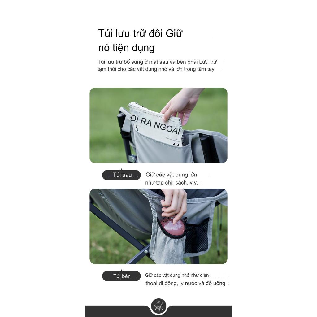 Ghế Gấp Dã Ngoại Naturehike CNK23JU0001 Ghế Mặt Trăng Câu Cá Trọng Tải 140kg