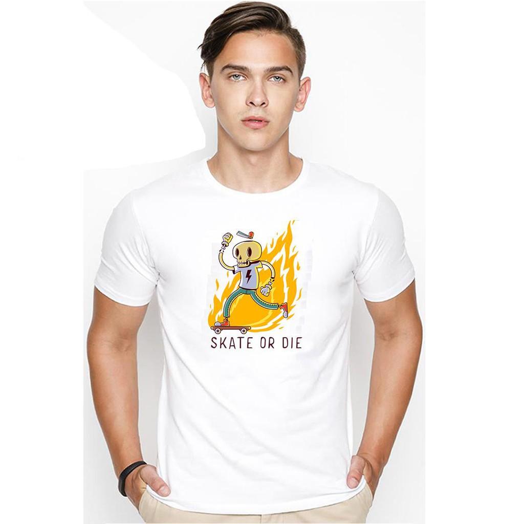 Áo thun nam đẹp in hình skate or die