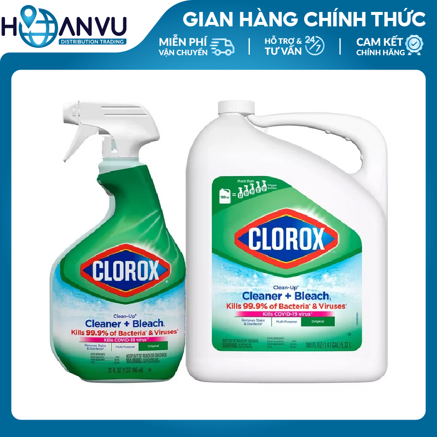 Nước Tẩy Rửa Diệt Khuẩn Clorox Clean &amp; Bleach (5.32L)