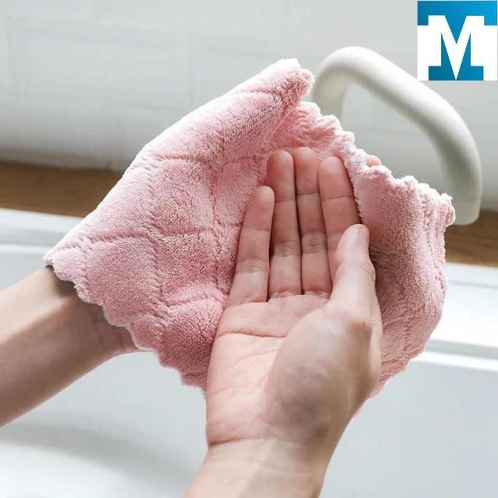 Khăn bông lau tay nhà bếp mẫu mới 2 mặt siêu thấm hút bibi90