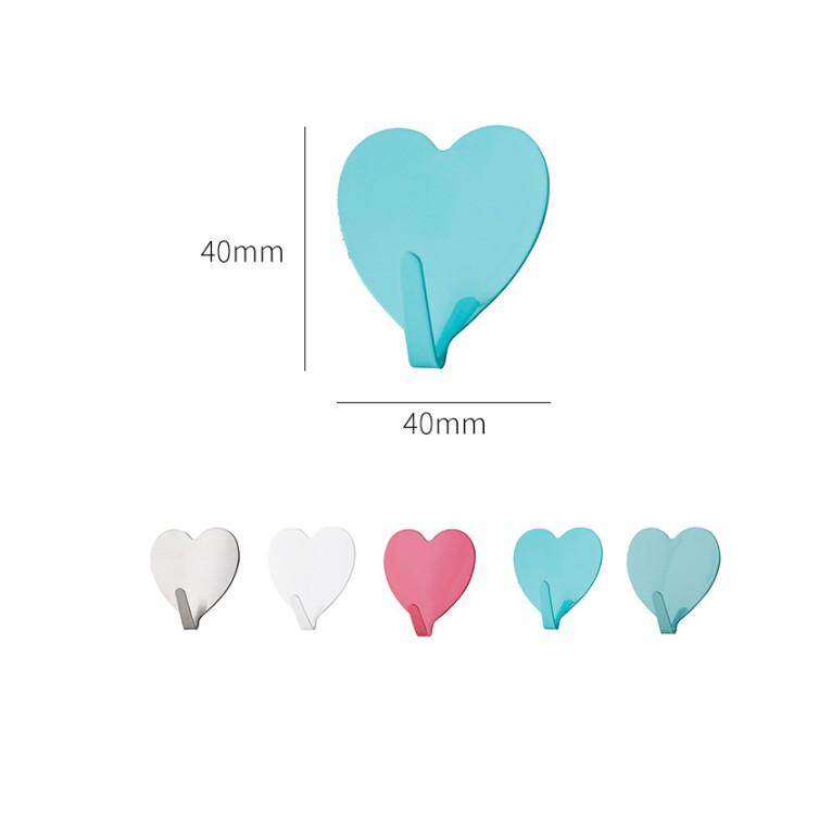 Bộ 5 móc dán tường hình trái tim siêu xinh