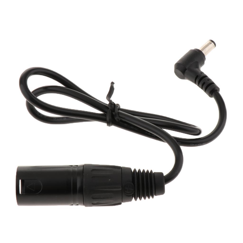 .5 x 2.1mm Male to 4 Pins XLR Male Connector DC Power Adapter Cable Cord