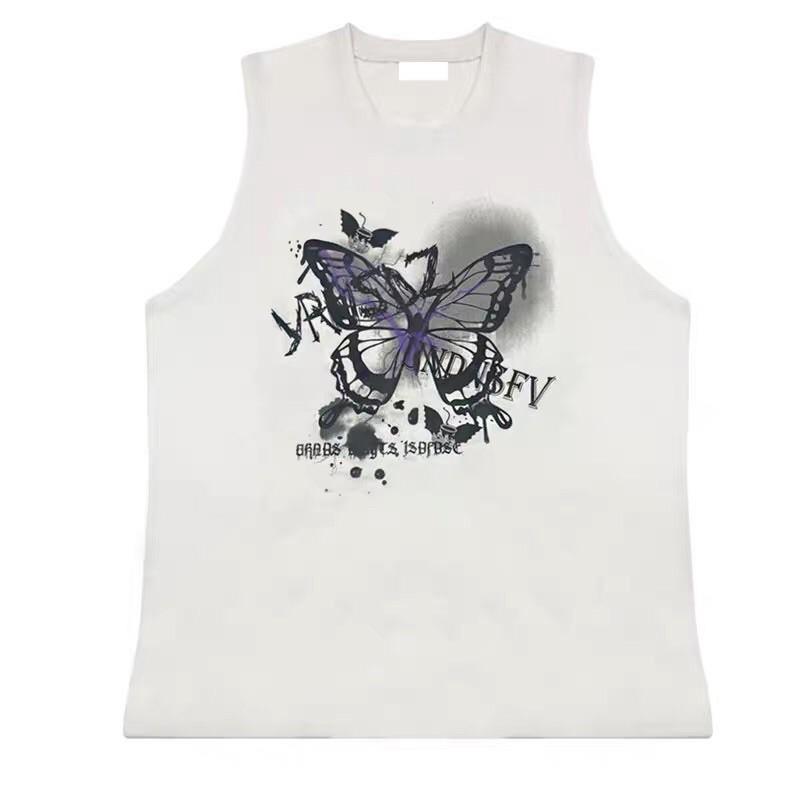  Áo thun ba lỗ unisex tanktop form rộng Bướm Đen sát nách nam nữ ulzzang Wind