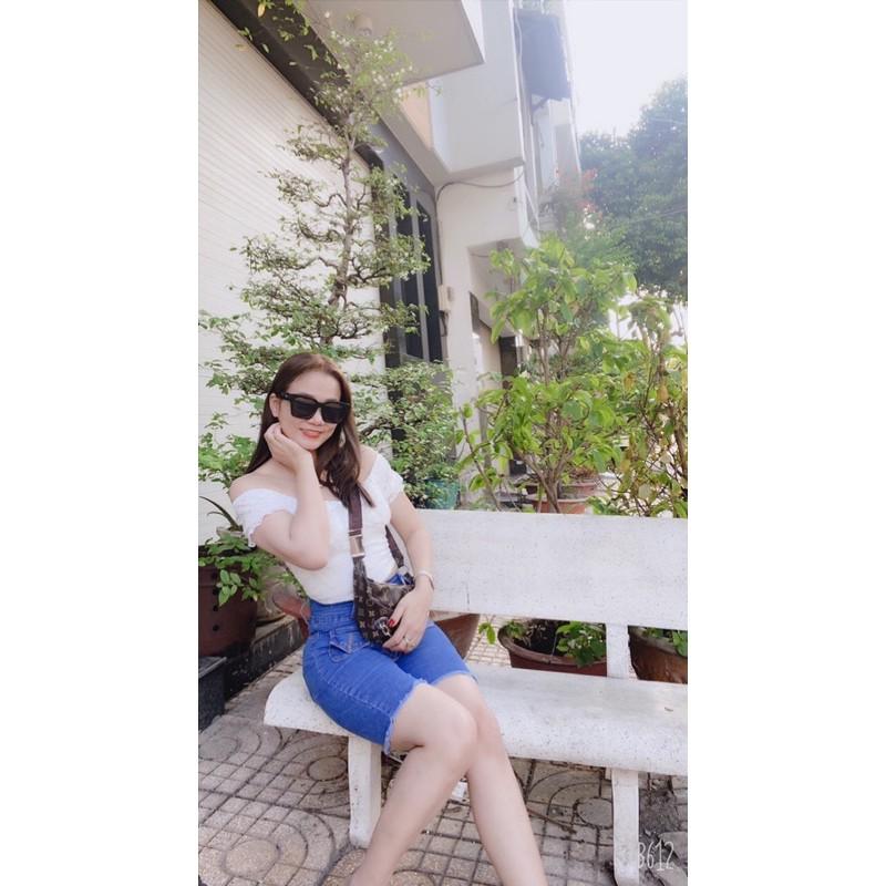 Quần Jeans Ngố Nữ Phối Túi Trước Thời Trang