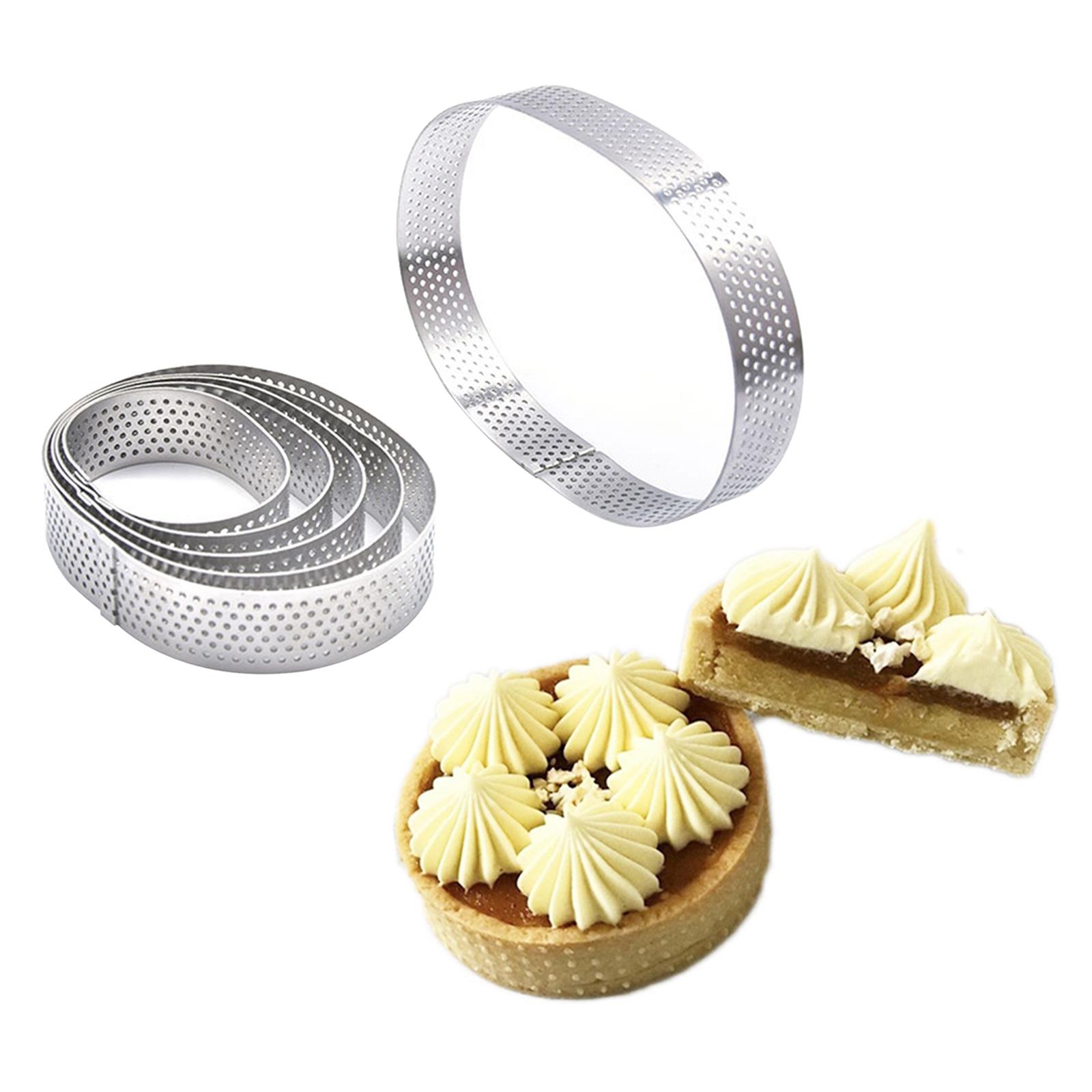 Set of 6 - Rectangle/Oval Stainless Steel Small Cake Rings, Mousse and Pastry Mini Baking Ring Mold Kitchen Baking Tools