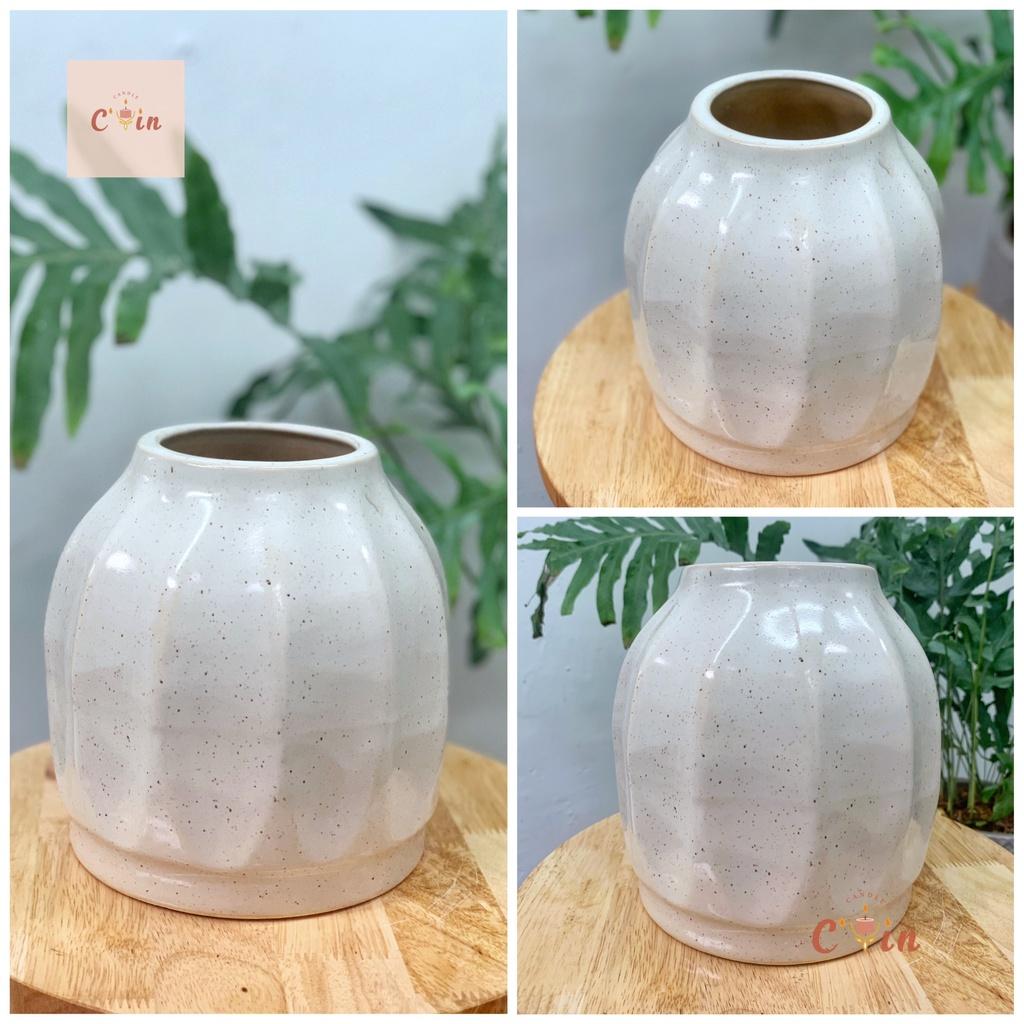 Bình hoa cỡ nhỏ, dáng tròn các màu - Bình hoa gốm, Lọ hoa Decor Trang Trí - Gốm Xuất Khẩu