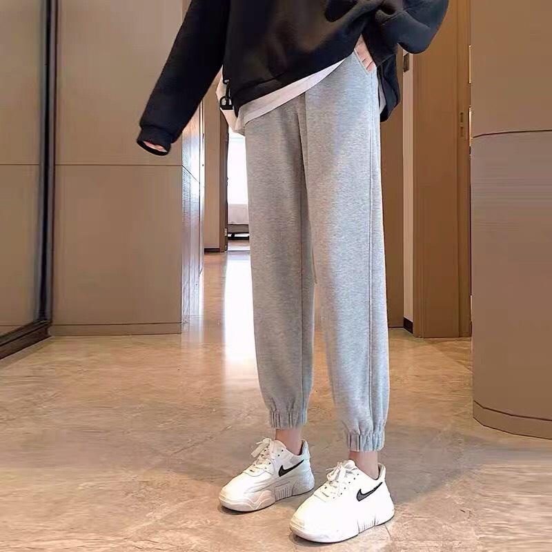 Quần Jogger Ống Bo Chất Thun Da Cá Unisex Nam Nữ Phong Cách Hàn Quốc Ulzzang