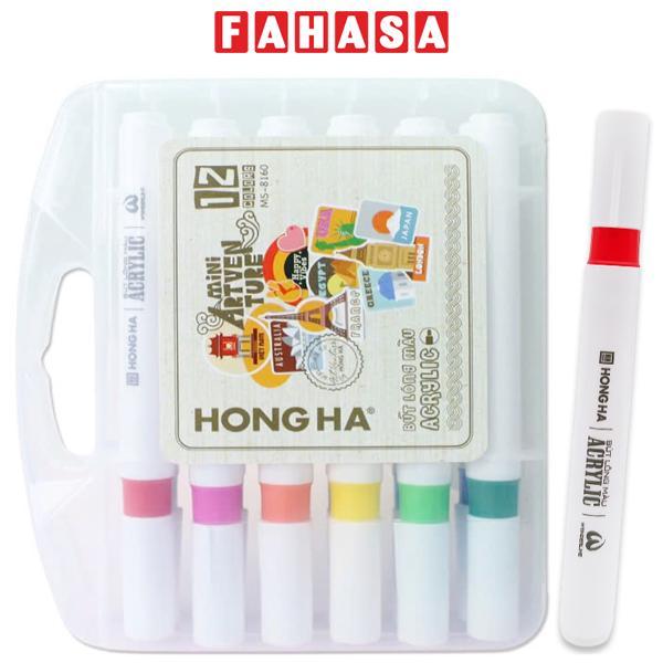 Hộp 12 Bút Lông Màu Acrylic Mini Artventure 1 Đầu - Hồng Hà 8160