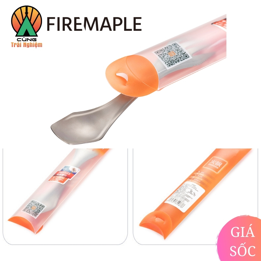 Nĩa Ăn Đa Năng 3in1 Titan Chuyên Dụng Dã Ngoại Fire Maple Siêu Gọn Nhẹ Cho Hoạt Động Ngoài Trời FMT-T23