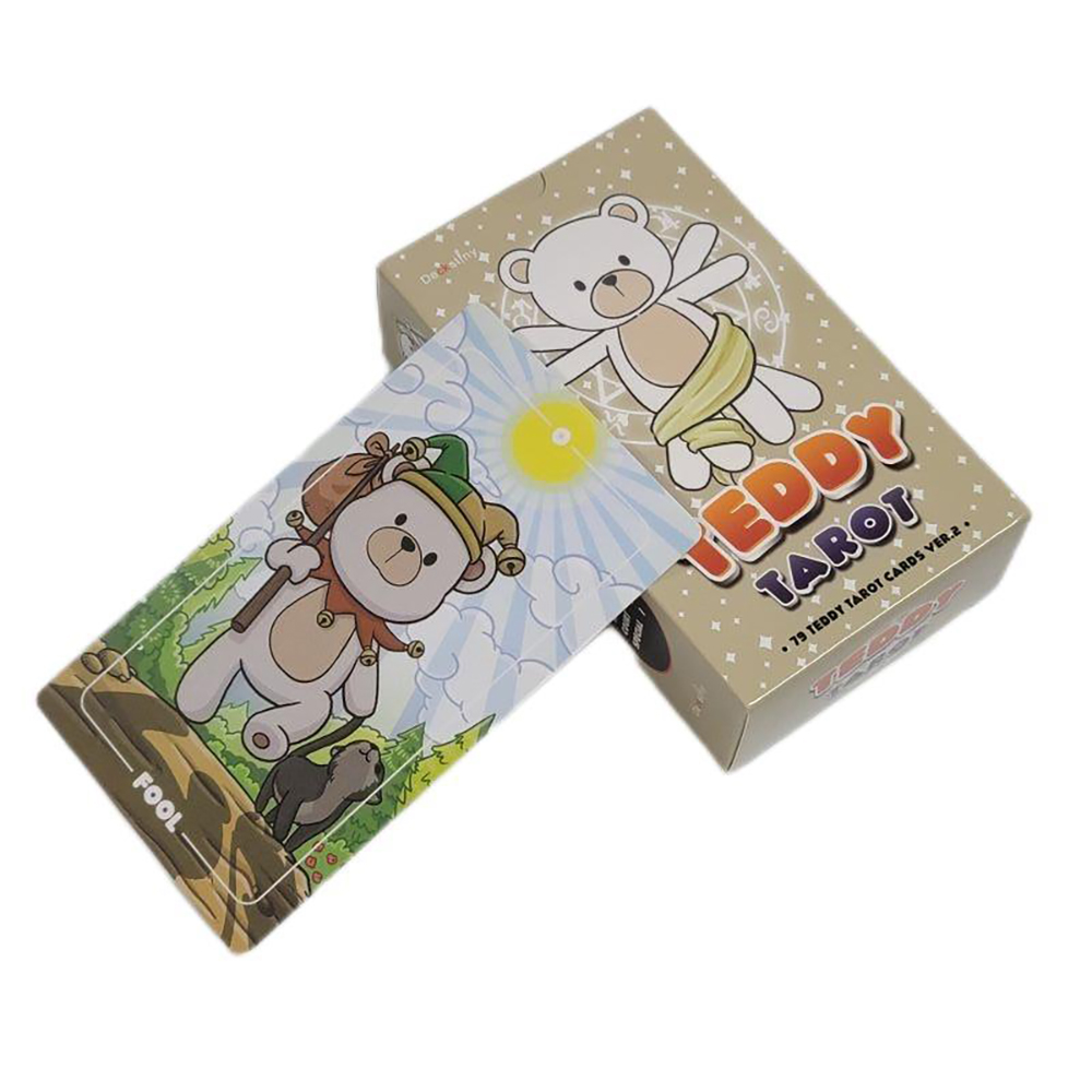 Bộ Bài The Teddy Tarot 78 Lá Bài 7x12 Cm Tặng Đá Thanh Tẩy