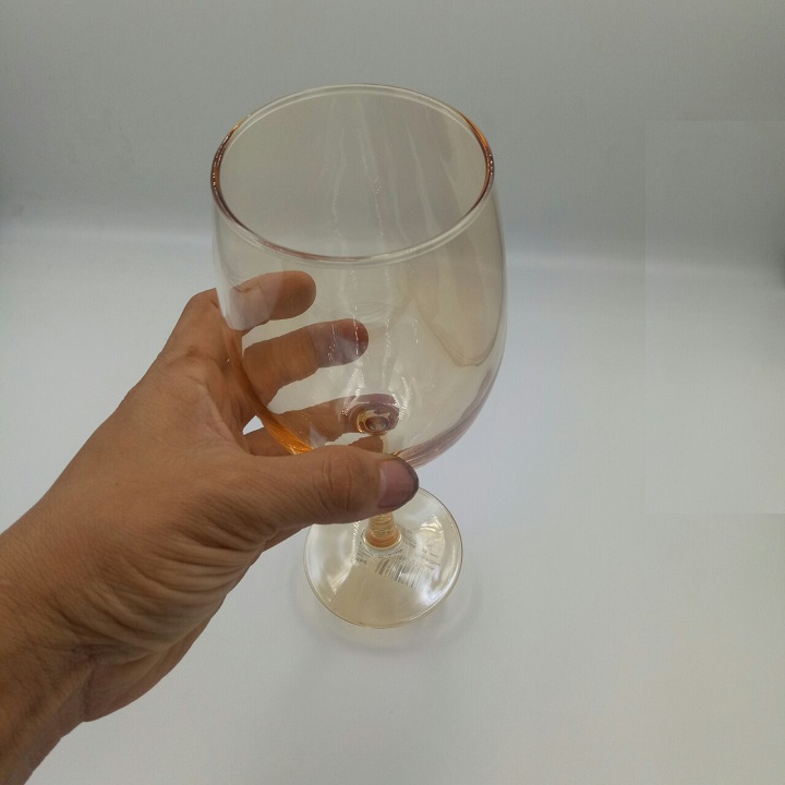 Bô 6 Ly Vang Thủy Tinh Pha Lê Vàng Dung Tích 465 ML Cao Cấp