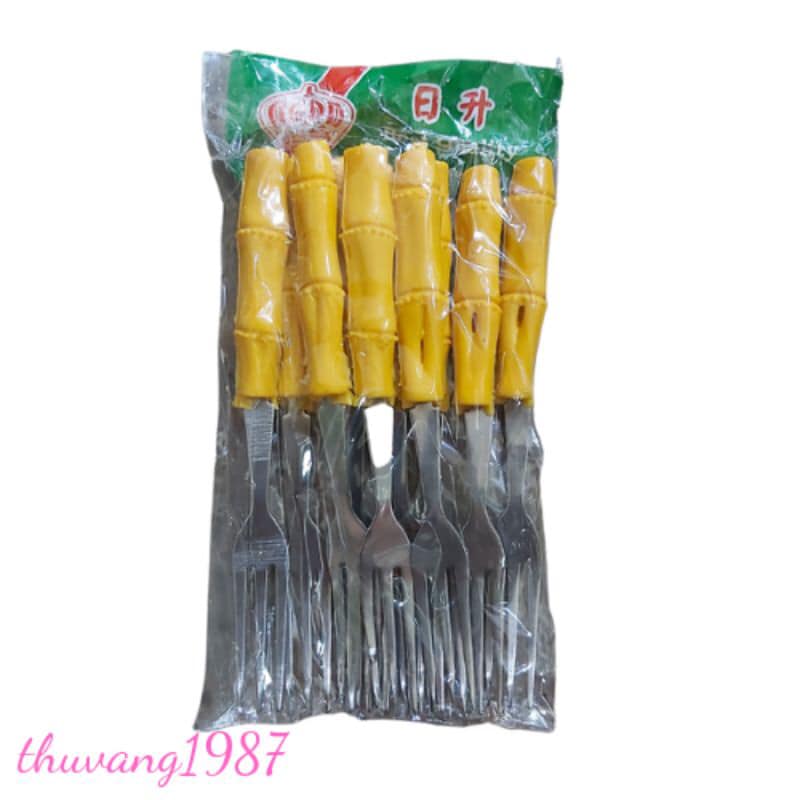 SET 10 DĨA ĂN HOA QUẢ CÁN NHỰA GIẢ THÂN TRÚC SIÊU ĐẸP