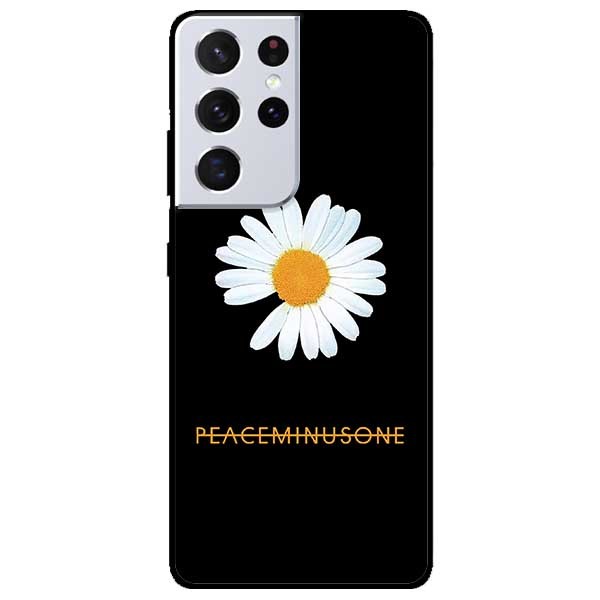 Ốp lưng dành cho Samsung Galaxy S21 - S21 Plus - S21 Ultra - mẫu Cúc To Nền Đen