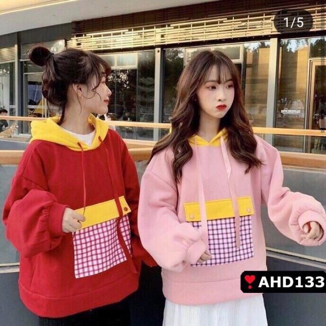 Áo hoodie nữ túi hộp