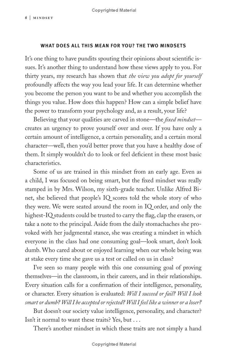 Mindset : The New Psychology of Success