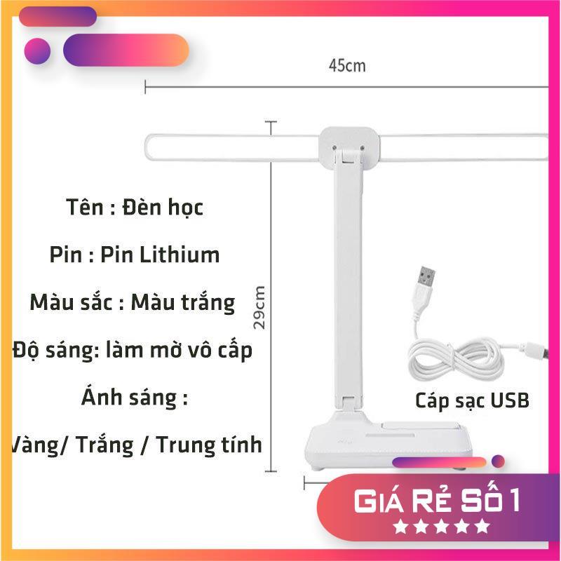 Đèn Học Để Bàn, Led Tích Điện Chống Cận Thị, Đọc Sách, Làm Việc