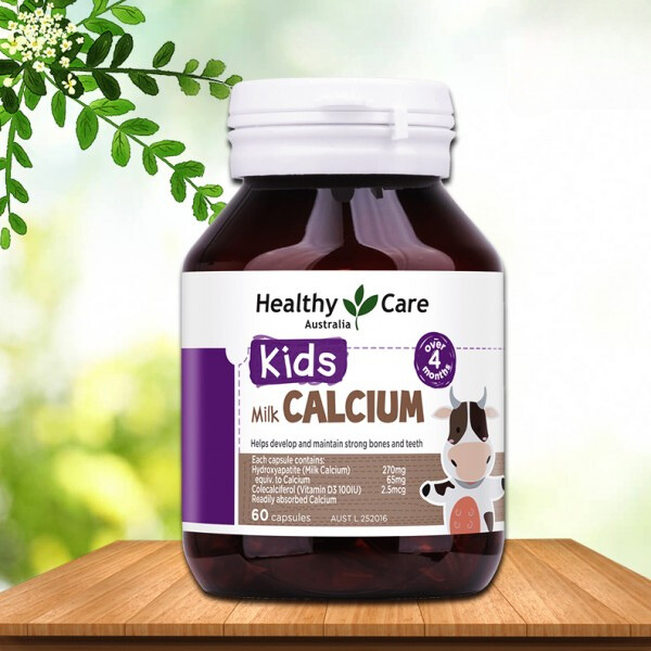 Viên sữa Healthy Care Milk Calcium bổ sung canxi cho bé (60 viên)