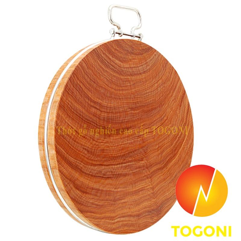 THỚT GỖ NGHIẾN KHÔNG TÂM cao cấp TOGONI 34cm- Không tâm ( Thớt để chặt)