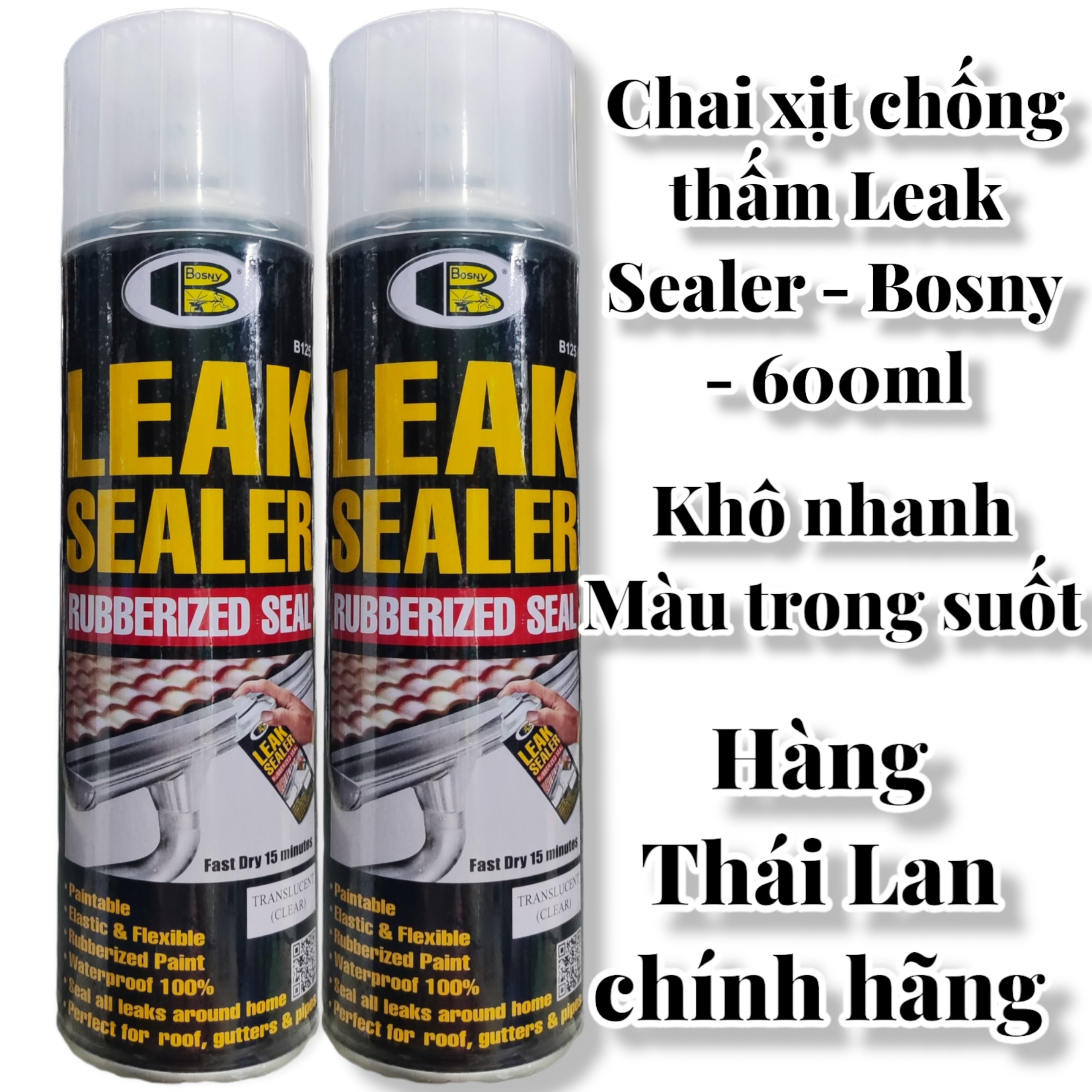 Chai xịt chống thấm, chống nước đa năng Leak Sealer - Bosny - Màu