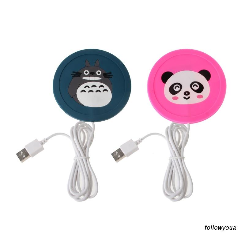 Đế Hâm Nóng Đồ Uống Hàng Chính Hãng MINIIN - Đế Làm Nóng  Đa Năng Cao Cấp Có Cổng Sạc USB Họa Tiết Hoạt Hình Dễ Thương