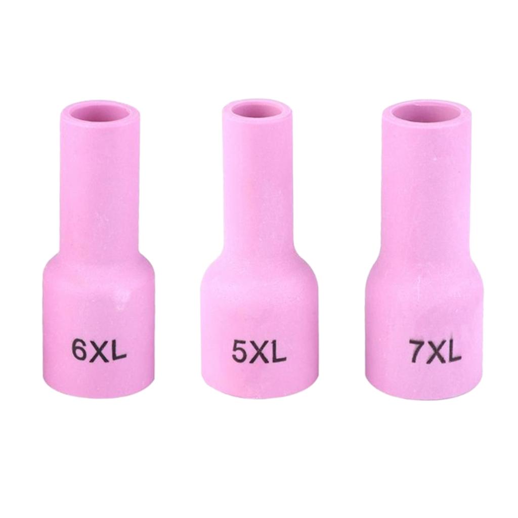 3x 53N TIG KIT Alumina Ceramic Nozzle Gas Lens Collet fit TIG Welding Torch