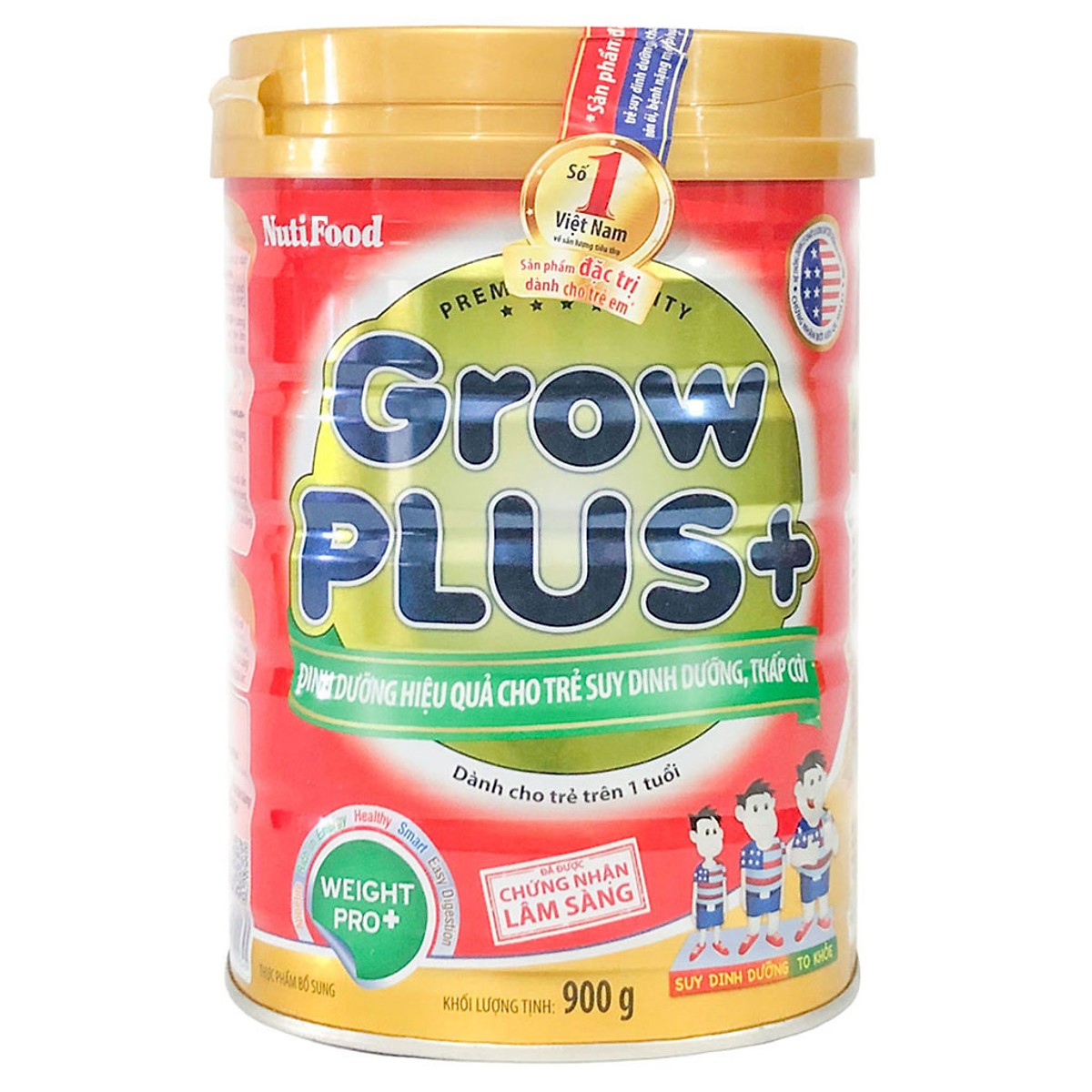 2 Hộp Sữa Bột Nutifood Grow Plus+ Đỏ (900g)