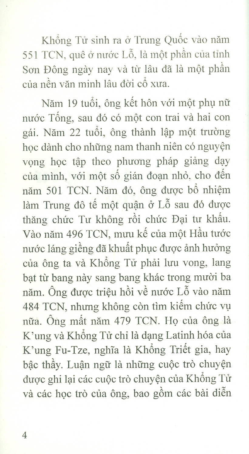 TRIẾT HỌC KHỔNG TỬ VÀ PLATO- Coufucius và Plato – Trương Công Thành dịch – Trường Phương Books - NXB Thanh Niên