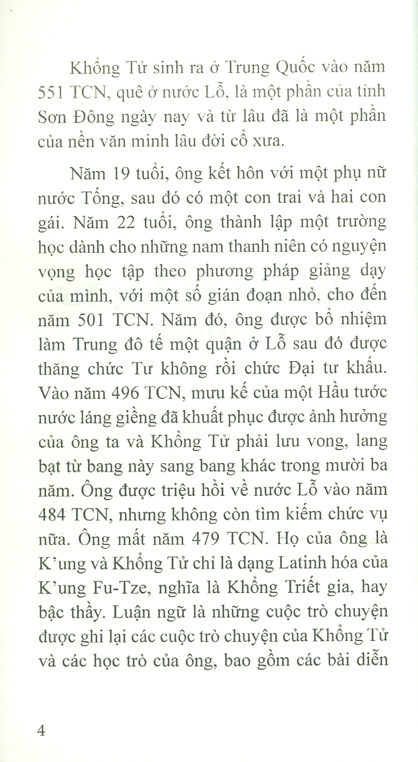 TRIẾT HỌC KHỔNG TỬ VÀ PLATO-  Coufucius và Plato – Trương Công Thành dịch – Trường Phương Books - NXB Thanh Niên