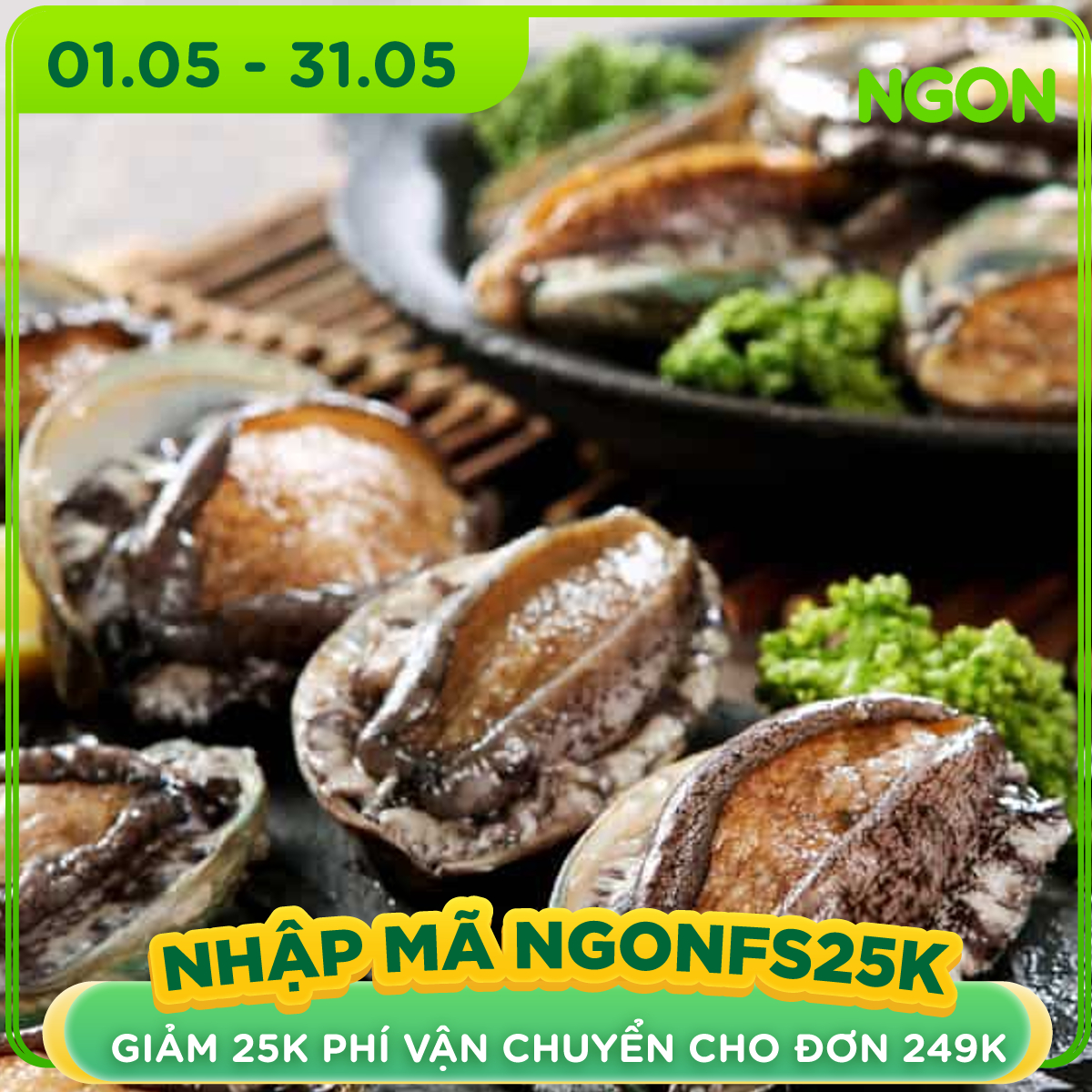 Bào ngư Nhập khẩu 500gr - Thích hợp với các món cháo, xào, hấp, gỏi,... -