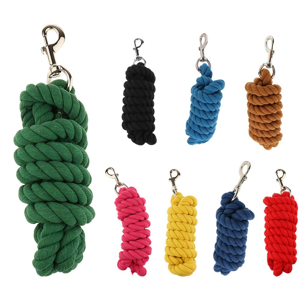 Horse Lead Ropes Halters Cotton Weave Rein Green