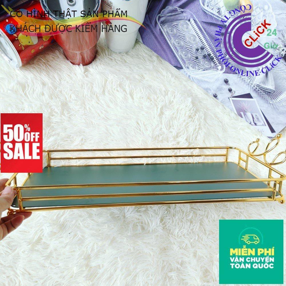 Khay Đựng Bình Ly Ấm Chén Cốc Tách Ly Mạ Vàng Titan - Hàng Cao Cấp