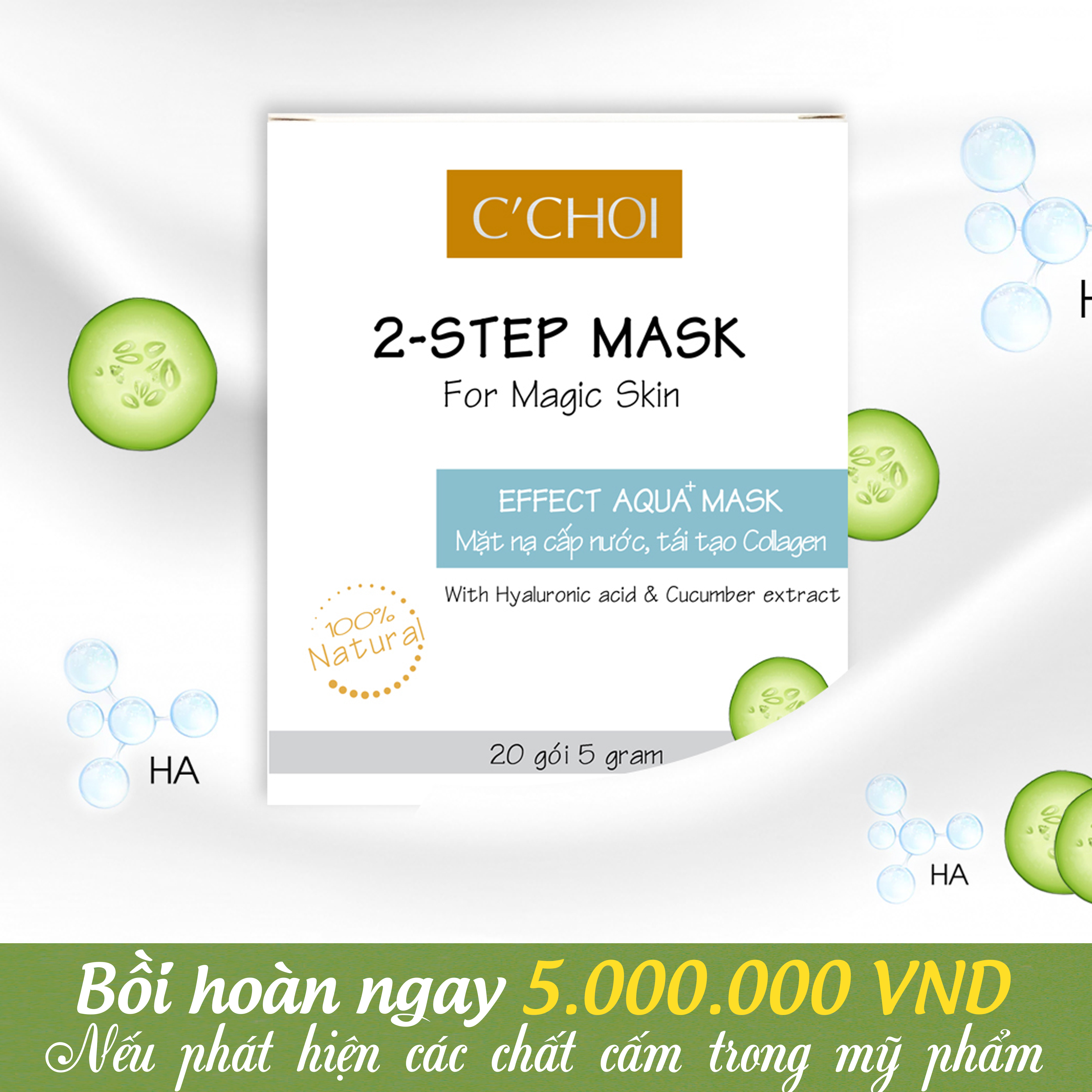 Mặt nạ cấp nước, tái tạo COLLAGEN - 2-Step-Mask