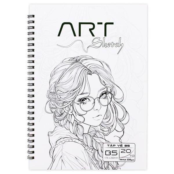 Tập Vẽ Lò Xo Art Sketch B5 - 40 Trang 220 - The Sun 03