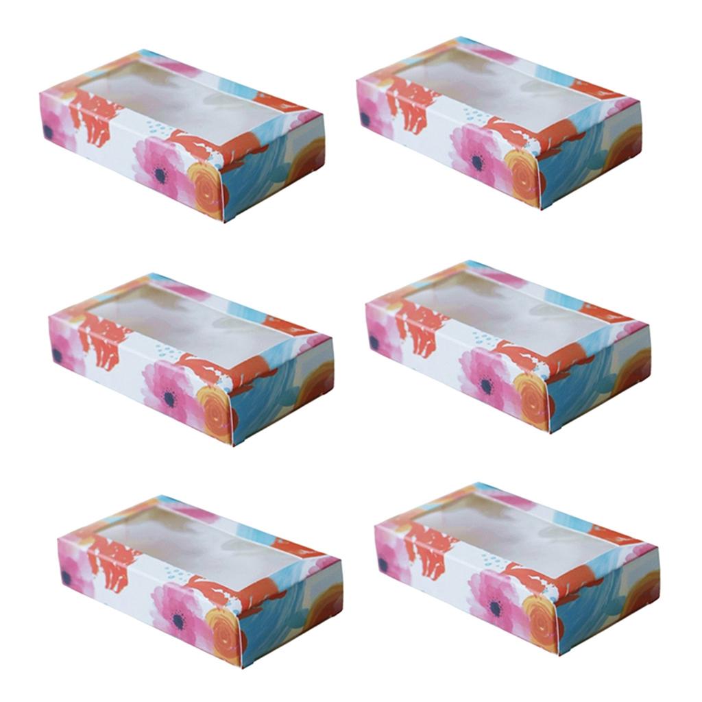 6X Kraft Paper Gift Box Gift Favor Storage Container Case for Candy Dessert