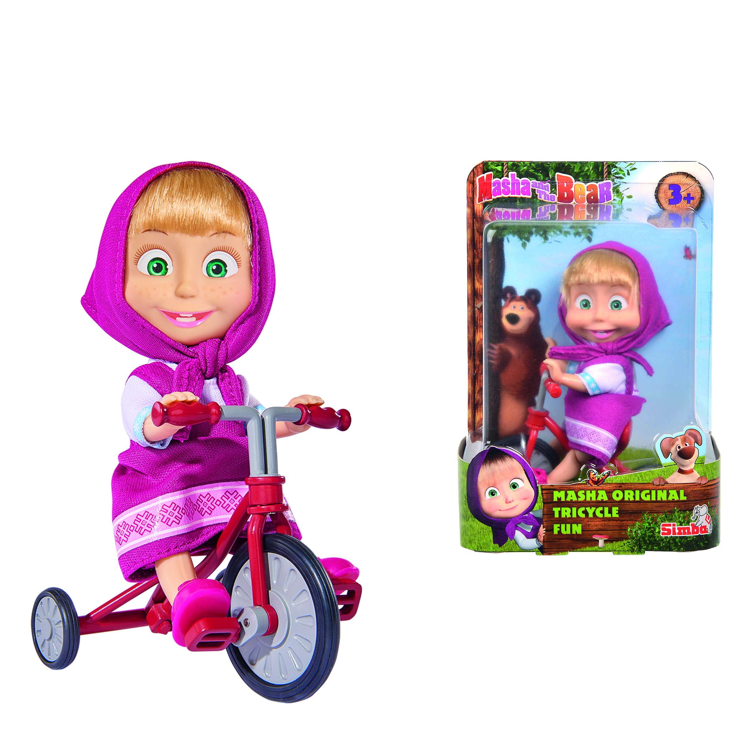 Đồ Chơi Búp Bê MASHA AND THE BEAR Masha Original Tricycle Fun 109302059 - Đồ Chơi Chính Hãng