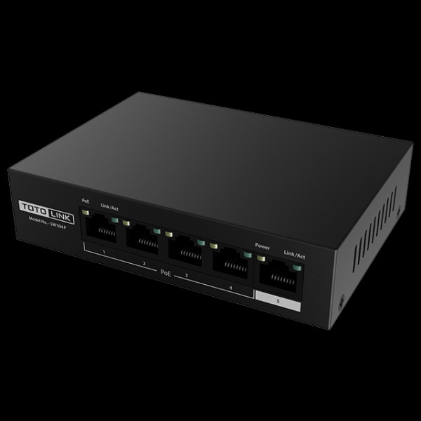 Bộ chuyển đổi 5-Port 10/100Mbps PoE Powered - SW504P-Hàng Chính Hãng