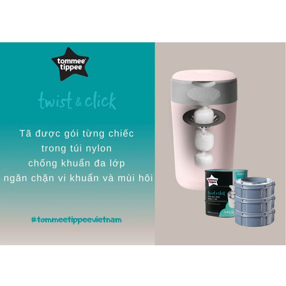 Túi xử lý tã cho bé Tommee Tippee (3 hộp)