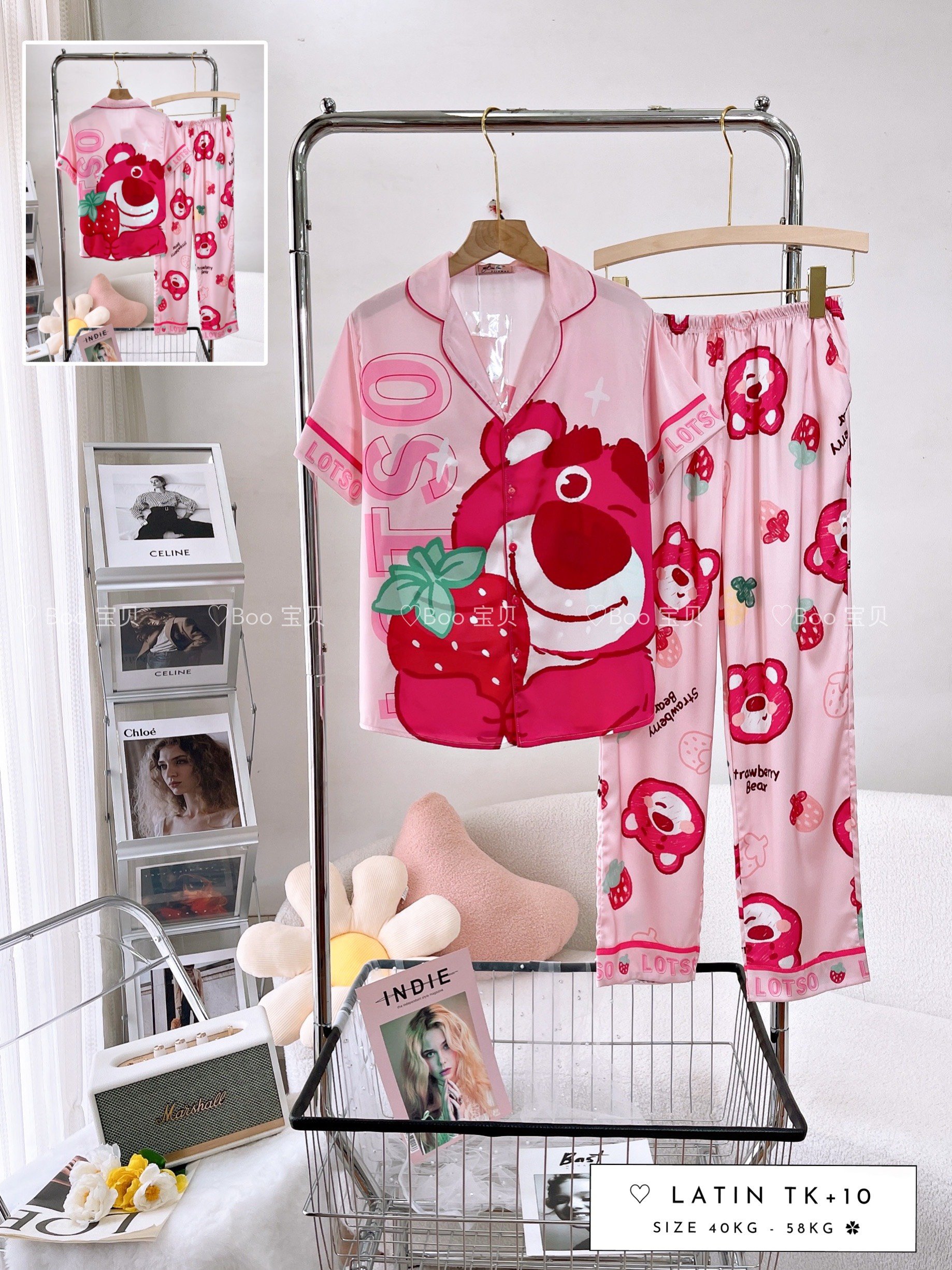 Mẫu Tay Ngắn Quần Dài - Đồ Bộ Pijama Nữ Chất Lụa Latin Cao Cấp Thiết Kế 40-58kg