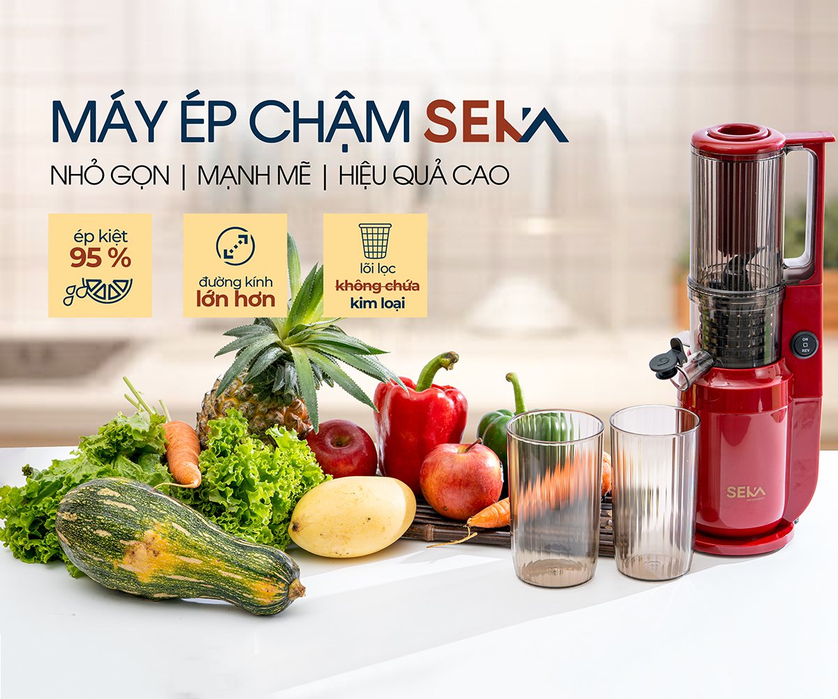 Máy ép chậm - Máy ép trái cây rau củ quả - Hàng chính hãng SEKA