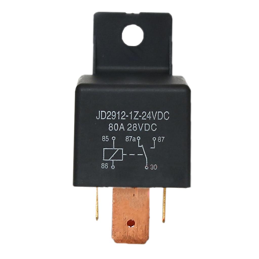 JD2912-1Z-24VDC 28V/80A 5Pin Changeover Switch SPDT Relay for Car Motorcycle