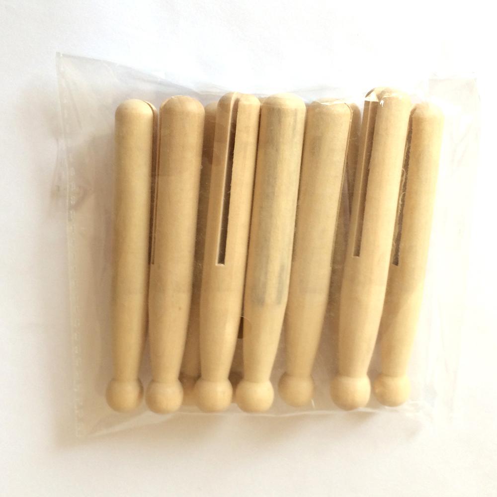 Set 10 cái chốt gỗ hình người dùng để kẹp quần áo