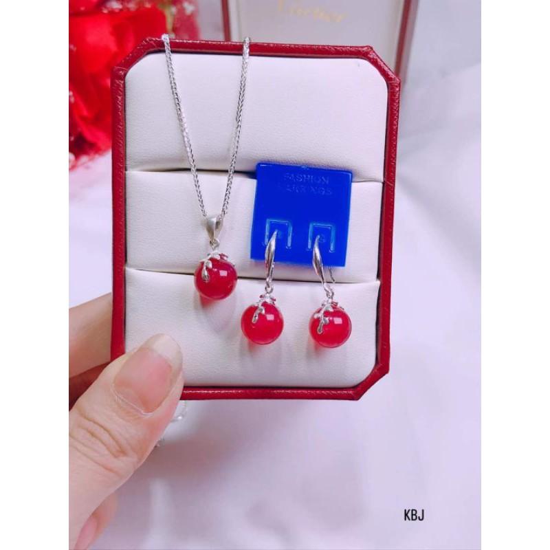 Bộ bạc gắn đá phong thủy